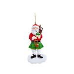 ORNAMENTS SCOTTISH BAGPIPE SANTA ORNAMENT