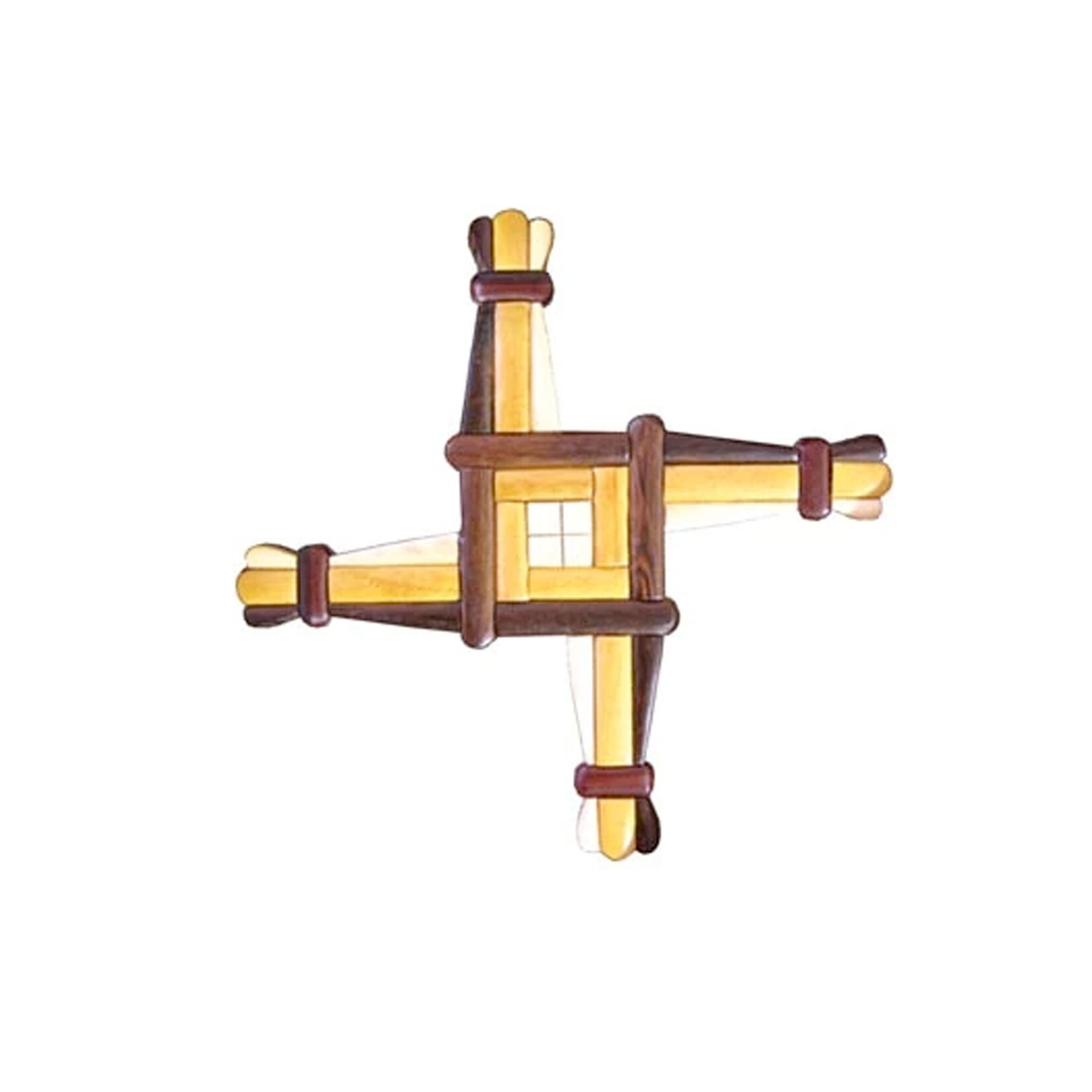 DECOR ISLANDCRAFT WOOD WALL ART - St. Brigid Cross