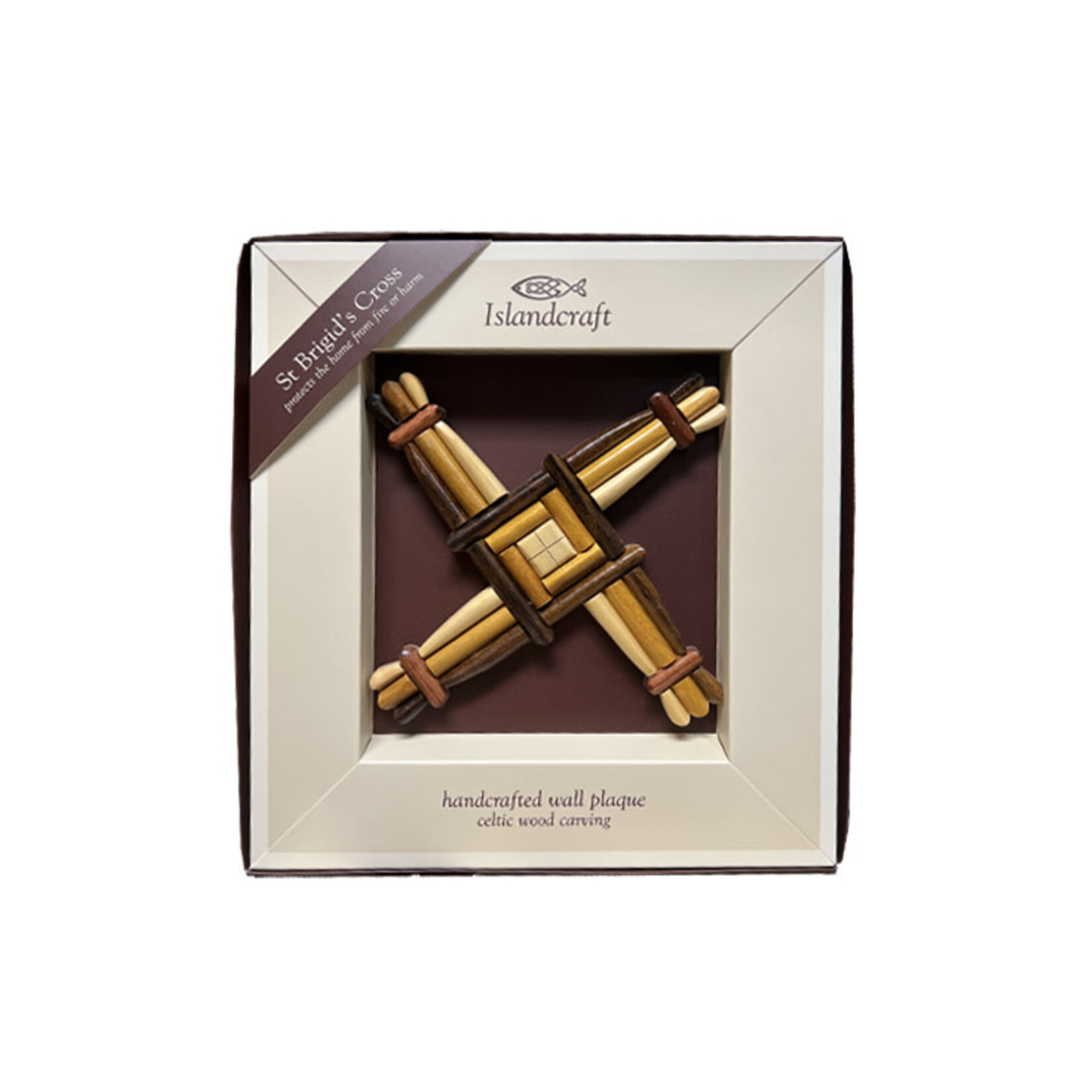DECOR ISLANDCRAFT WOOD WALL ART - St. Brigid Cross