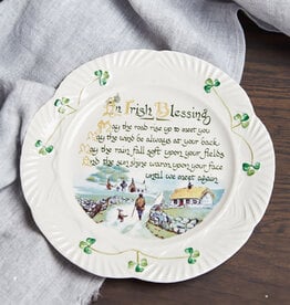 PLATES, TRAYS & DISHES BELLEEK HARP PLATE - Irish Blessing