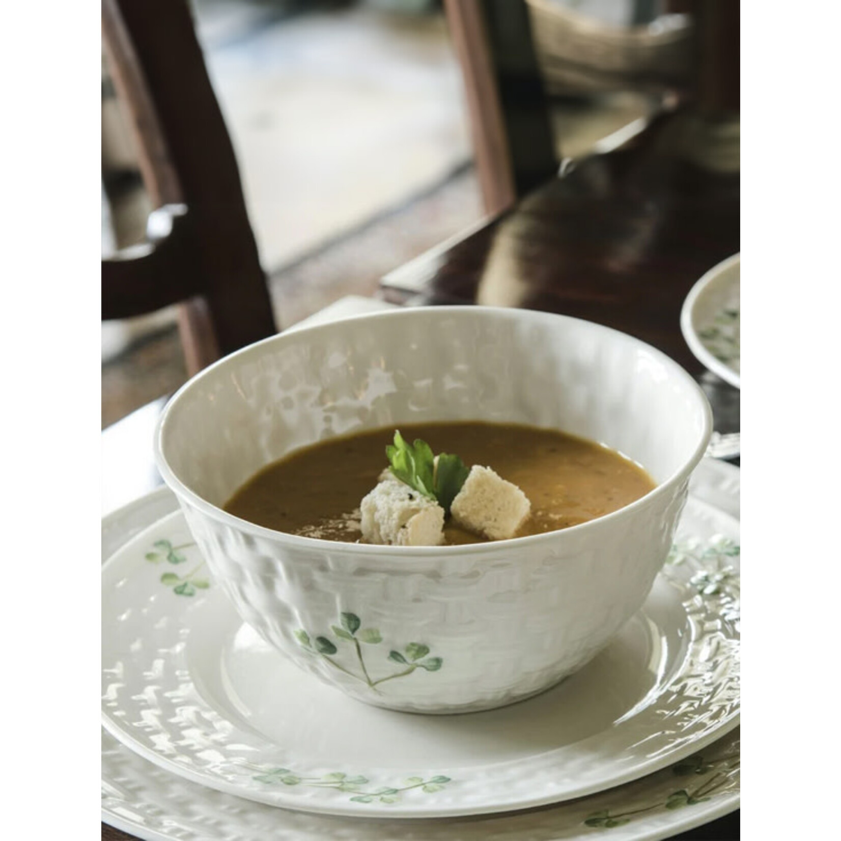 KITCHEN & ACCESSORIES BELLEEK SHAMROCK 6” BOWL