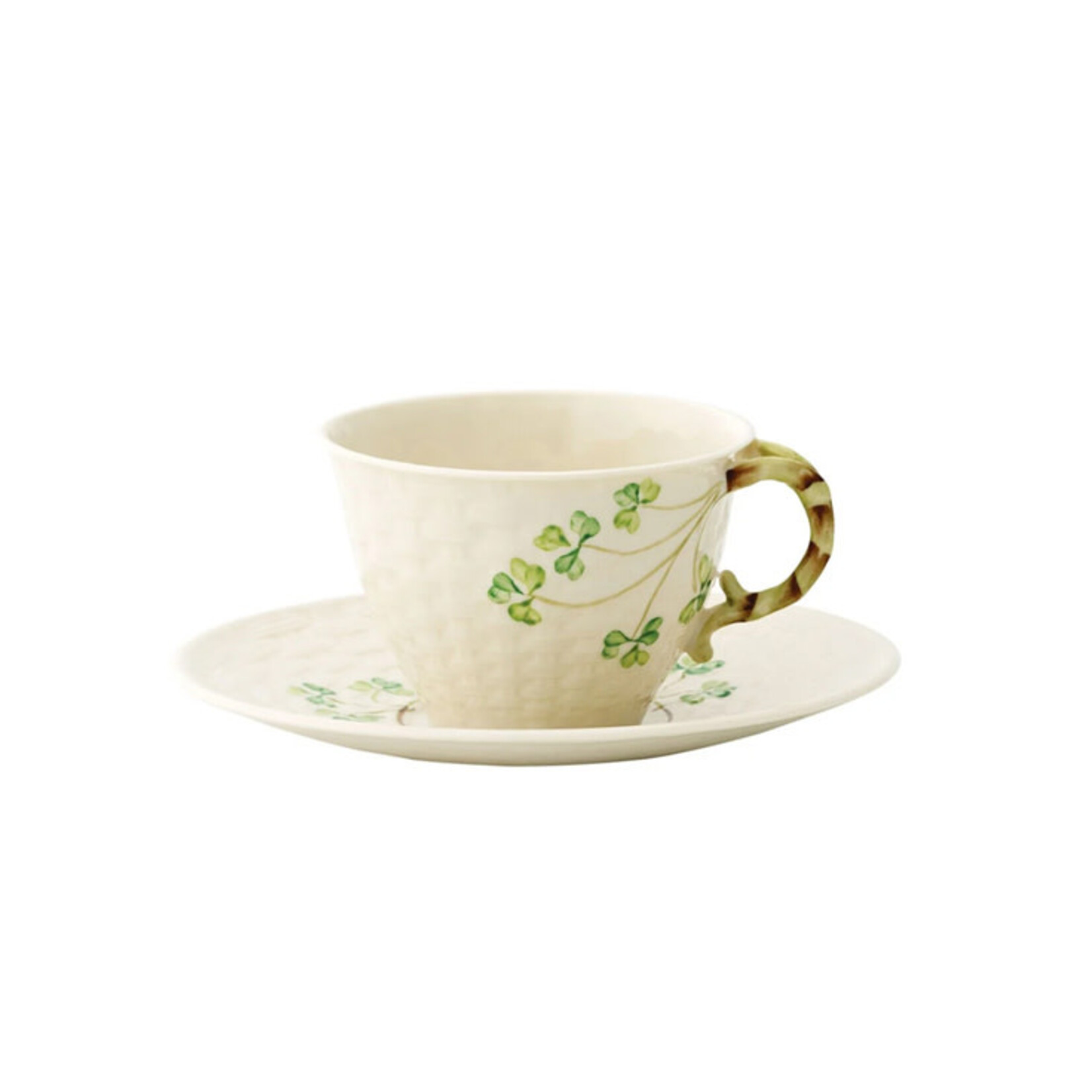 TEAPOTS, MUGS & ACCESSORIES BELLEEK SHAMROCK CUP & SAUCER