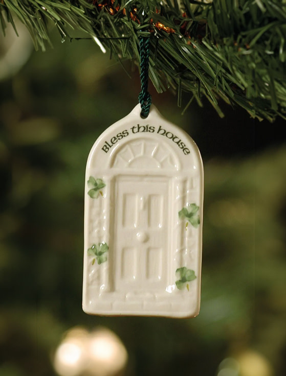 ORNAMENTS BELLEEK ORNAMENT - 'Bless This House' Door