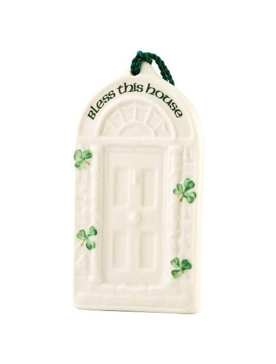 ORNAMENTS BELLEEK ORNAMENT - 'Bless This House' Door