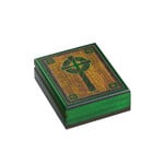 DECOR CELTIC CROSS LRG WOOD BOX