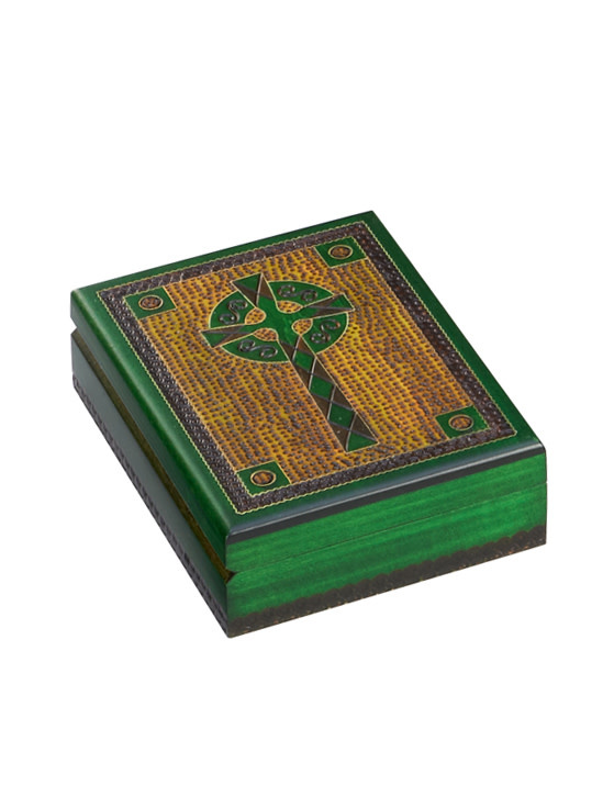 DECOR CELTIC CROSS WOOD BOX