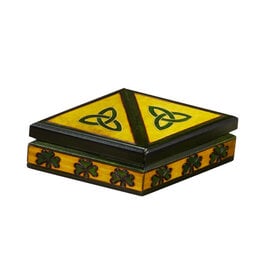 DECOR TRINITY CELTIC DOUBLE SHAMROCK BOX