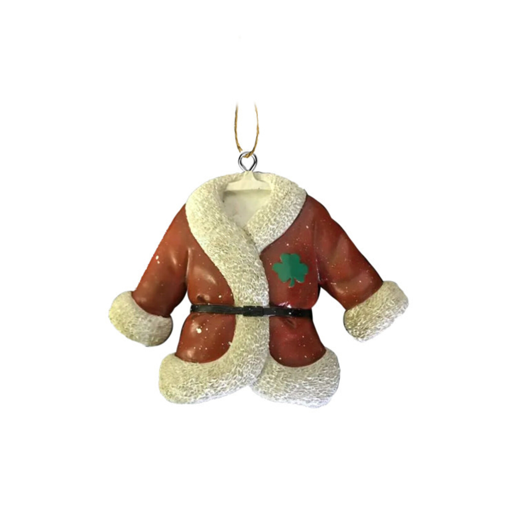 ORNAMENTS SHAMROCK SANTA JACKET ORNAMENT