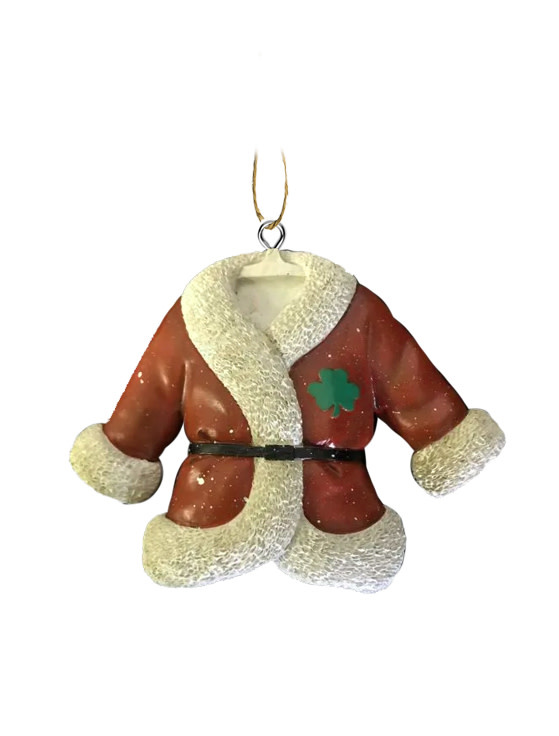 ORNAMENTS SHAMROCK SANTA JACKET ORNAMENT