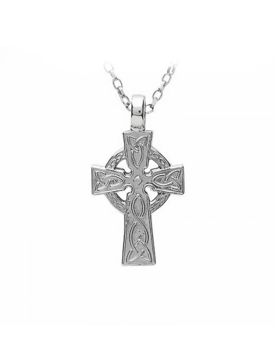 CROSSES FADO STERLING DOUBLE SIDED TRADITIONAL CELTIC CROSS - Large