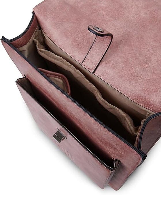 ACCESSORIES ISLANDER CARLOWAY LAPTOP BACKPACK w HARRIS TWEED Pink & Blue Tartan