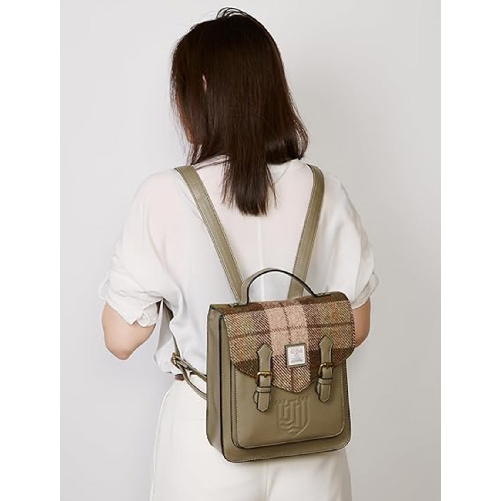 ACCESSORIES ISLANDER CALTON BACKPACK w HARRIS TWEED Chestnut Tartan
