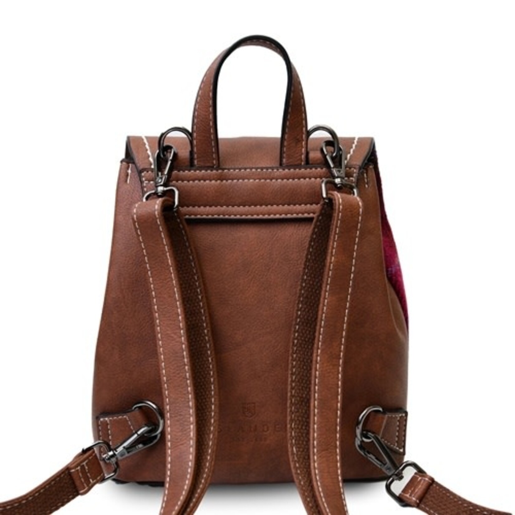 ACCESSORIES ISLANDER JURA MINI BACKPACK w HARRIS TWEED Fuchsia Tartan