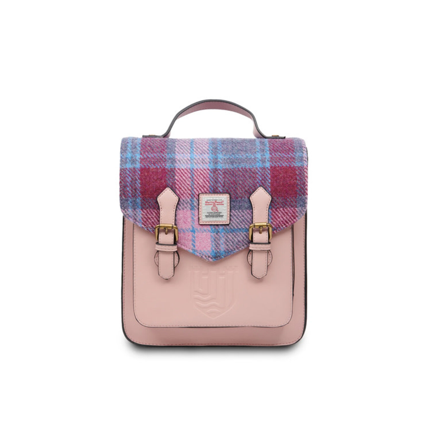 ACCESSORIES ISLANDER CALTON BACKPACK w HARRIS TWEED Pink & Blue Tartan