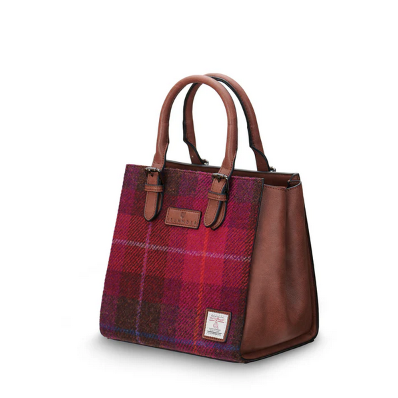 ACCESSORIES ISLANDER MEDIUM CAILLIE TOTE w HARRIS TWEED Fuchsia Tartan