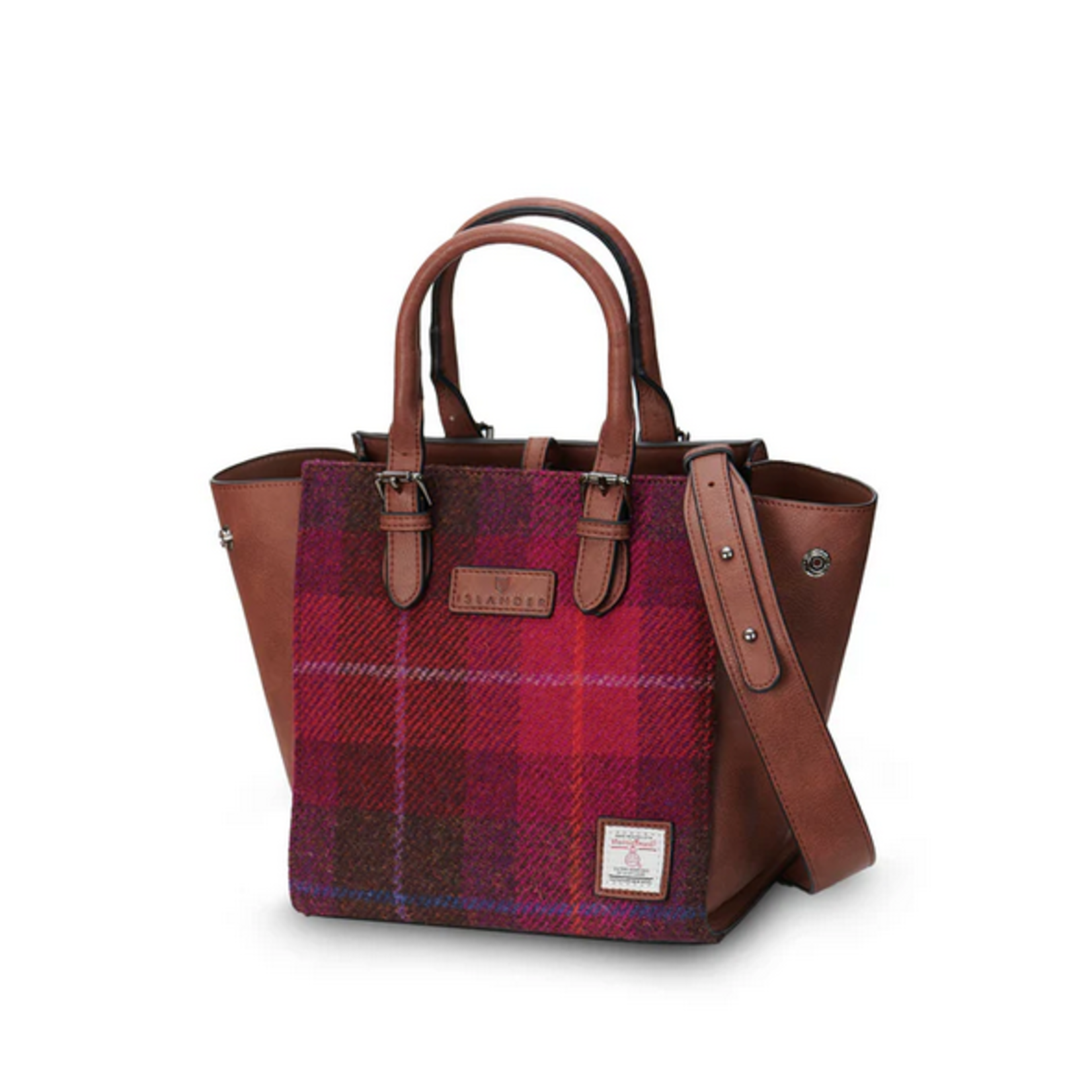 ACCESSORIES ISLANDER MEDIUM CAILLIE TOTE w HARRIS TWEED Fuchsia Tartan
