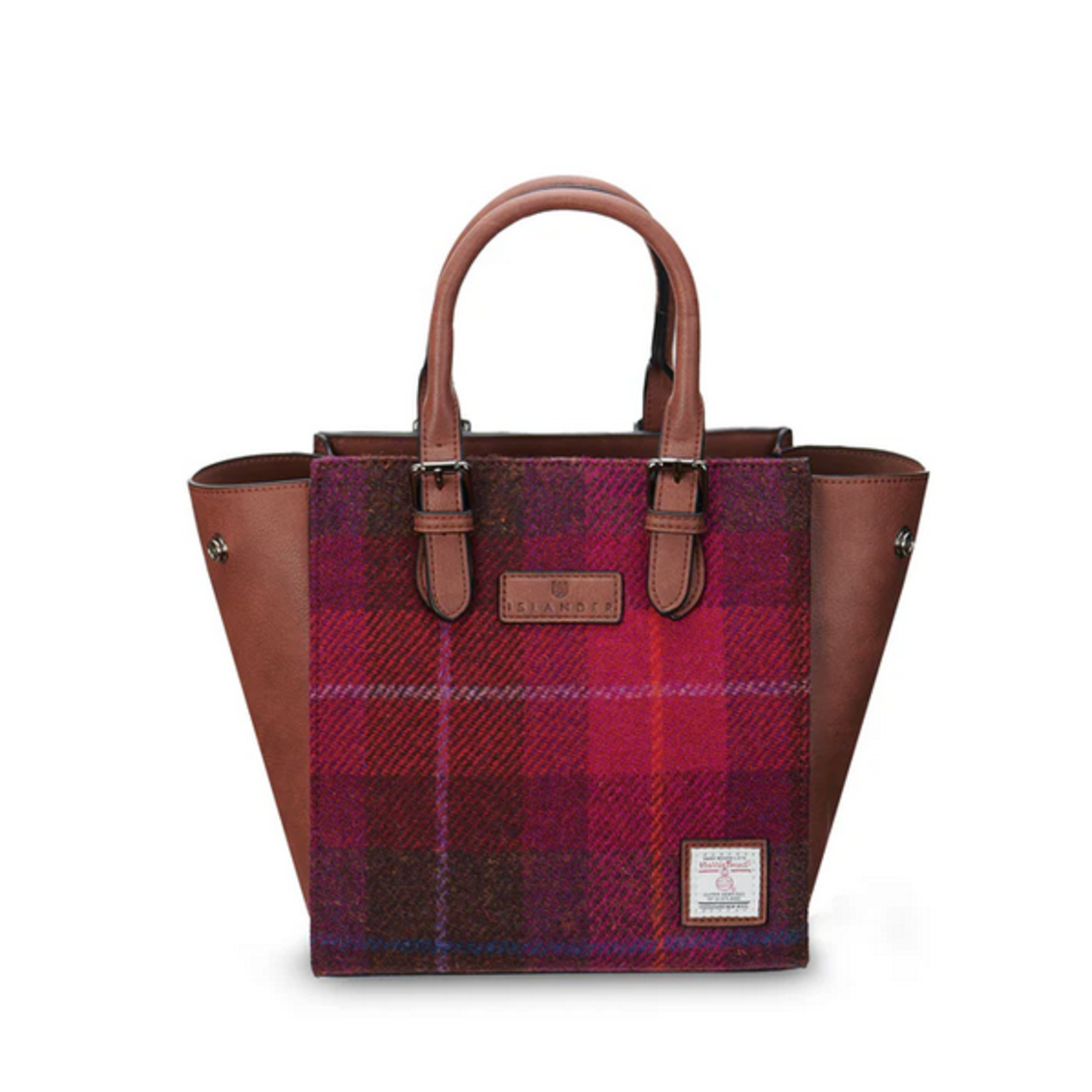ACCESSORIES ISLANDER MEDIUM CAILLIE TOTE w HARRIS TWEED Fuchsia Tartan