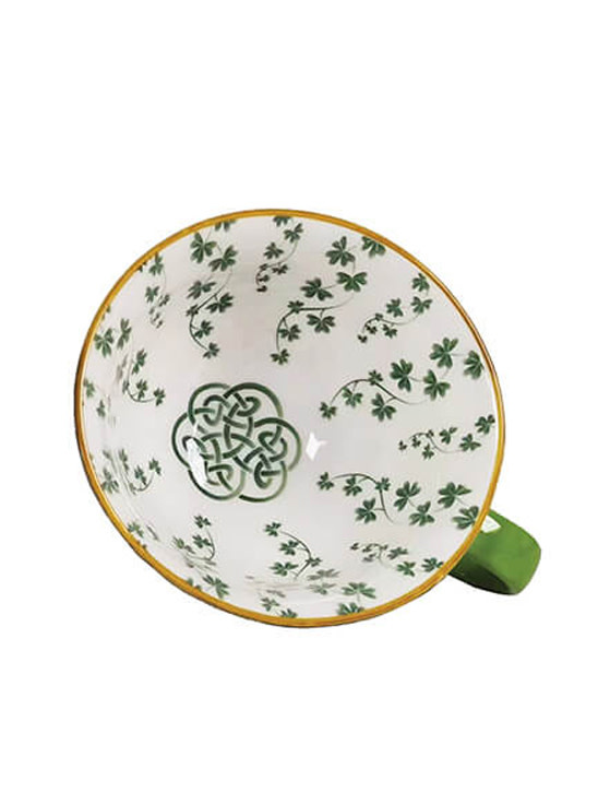 TEAPOTS, MUGS & ACCESSORIES CELTIC CLARA IRISH LATTE MUG - Trellis Shamrock