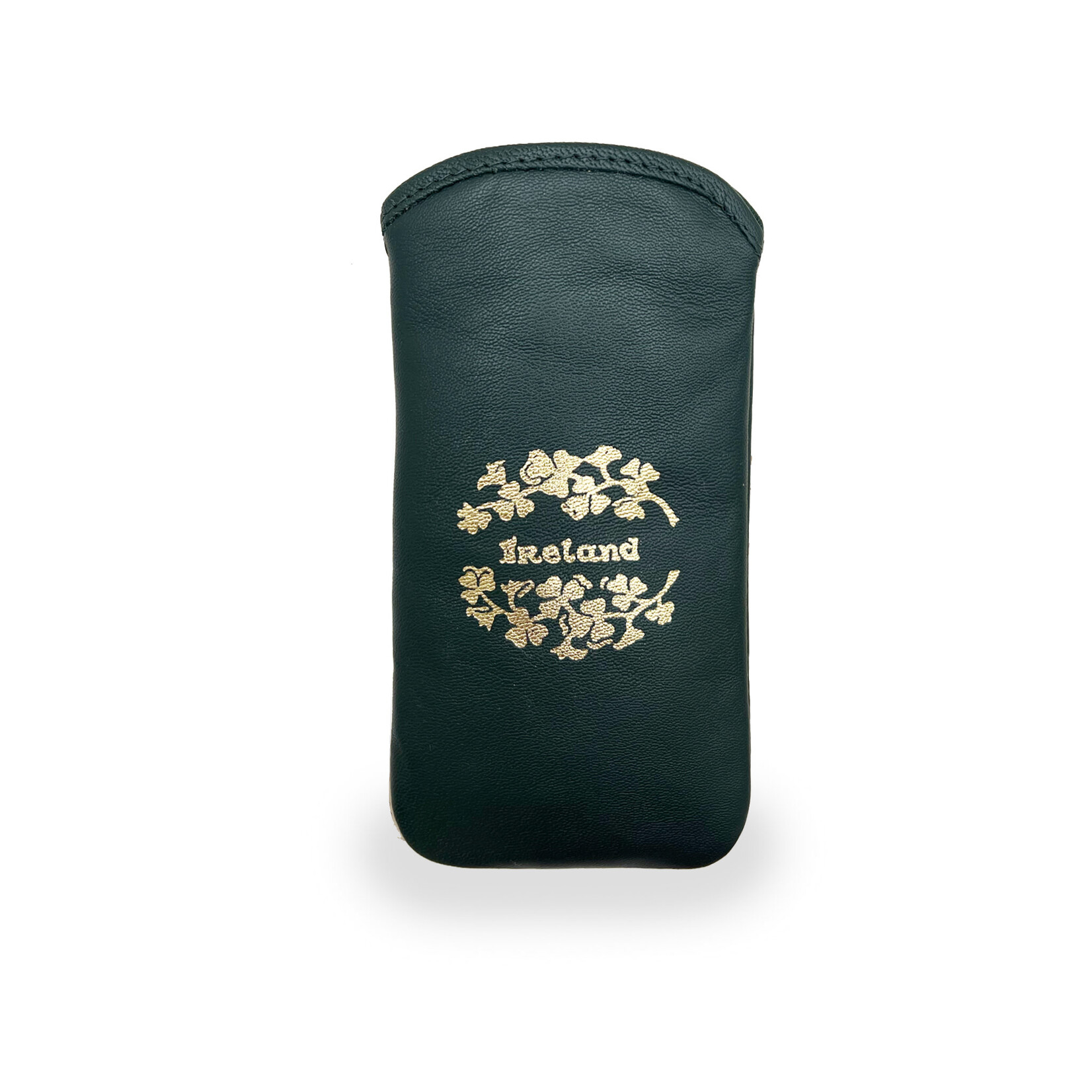 ACCESSORIES TINNAKEENLY GLASSES SLIP CASE - Ireland Grn/Gold Leather