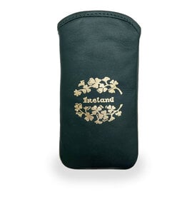 ACCESSORIES TINNAKEENLY GLASSES SLIP CASE - Ireland Grn/Gold Leather
