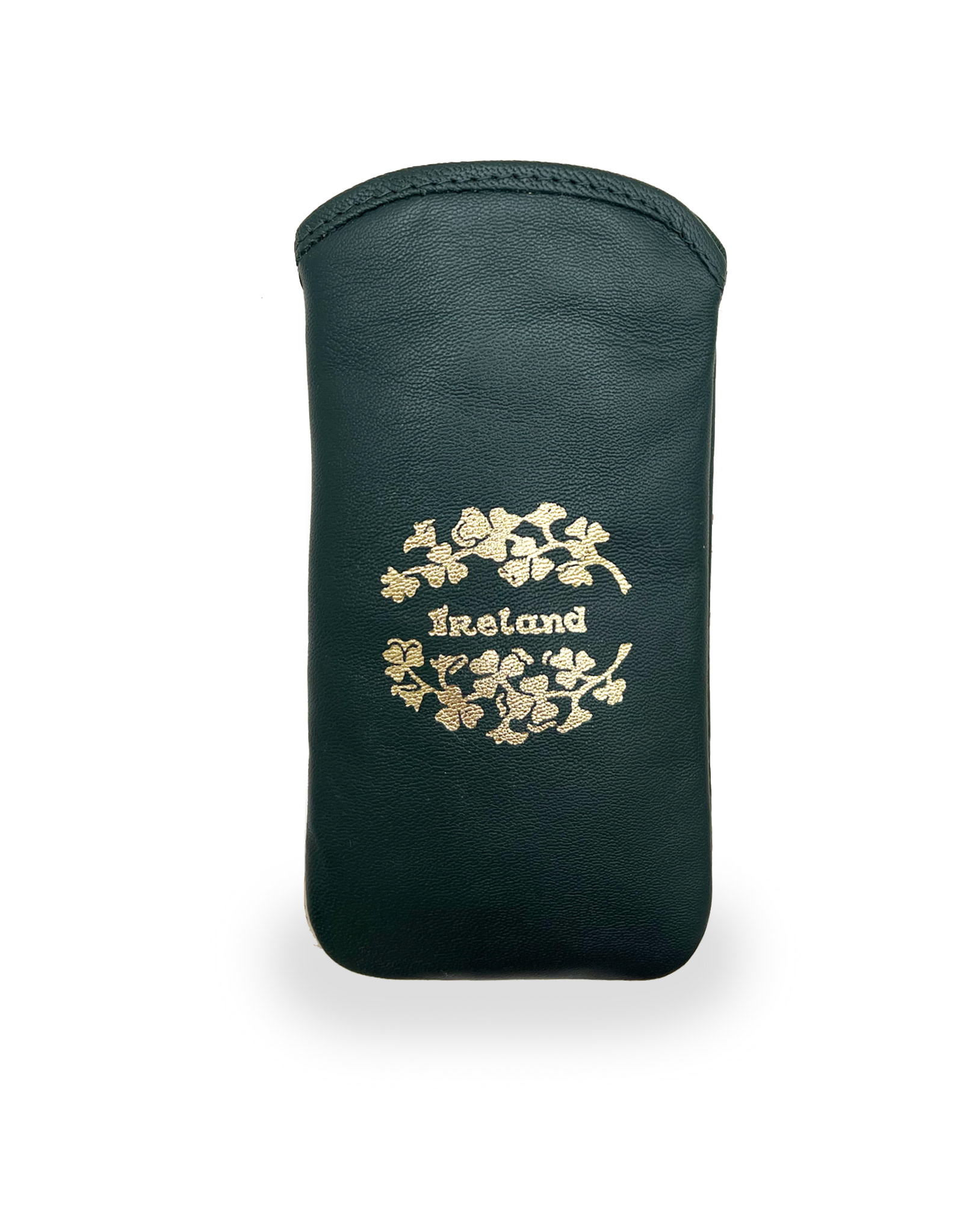 ACCESSORIES TINNAKEENLY GLASSES SLIP CASE - Ireland Grn/Gold Leather