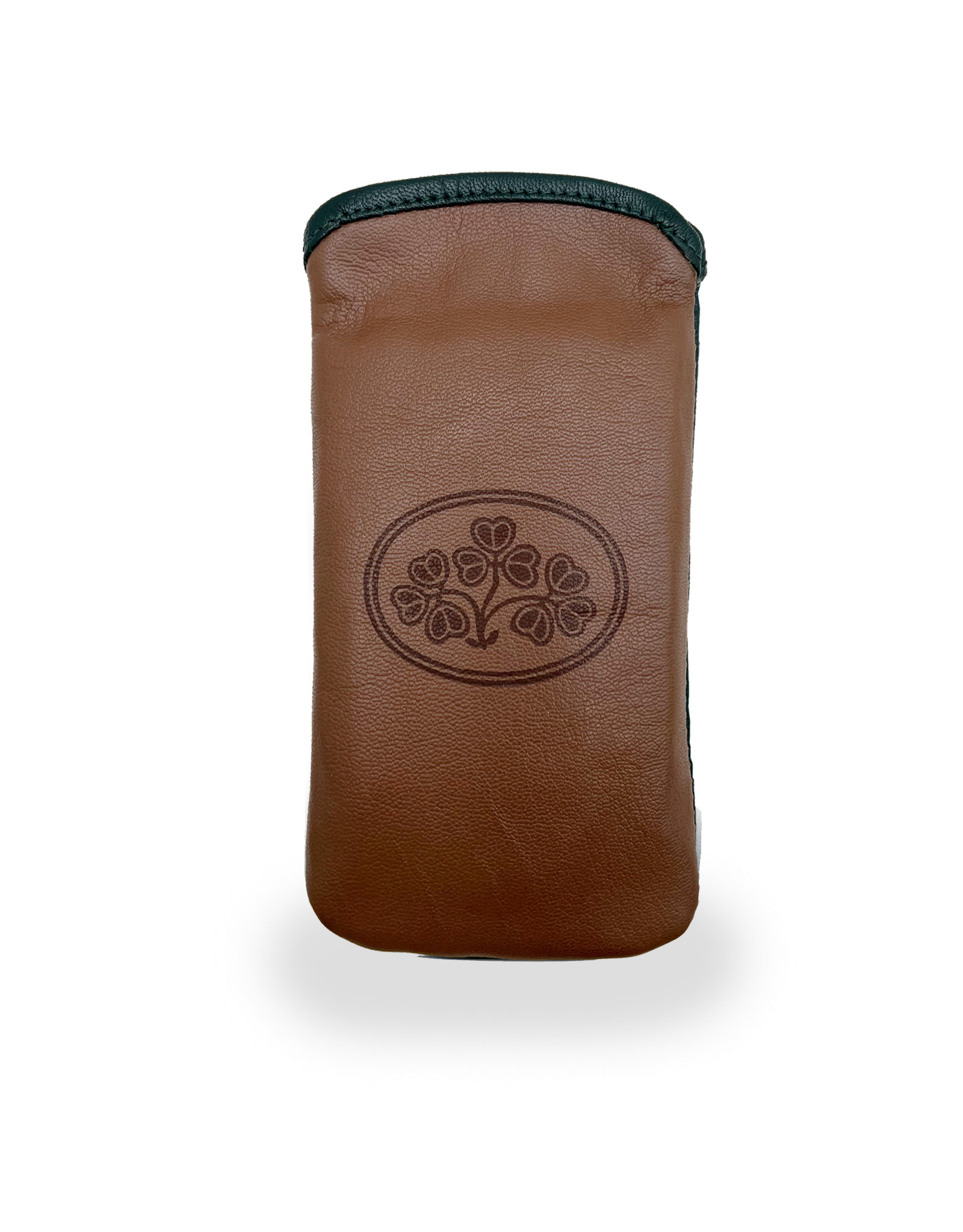 ACCESSORIES TINNAKEENLY GLASSES SLIP CASE - Shamrock Grn/Tan Leather