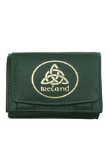 ACCESSORIES TINNAKEENLY 3 FOLD WALLET PURSE - Trinity Grn/Gold Leather
