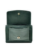 ACCESSORIES TINNAKEENLY 3 FOLD WALLET PURSE - Trinity Grn/Gold Leather