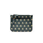 ACCESSORIES TINNAKEENLY THREE ZIP PURSE - Shamrock Grn/Gold Leather