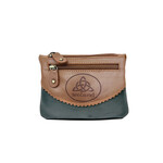 ACCESSORIES TINNAKEENLY THREE ZIP PURSE - Trinity Grn/Tan Leather