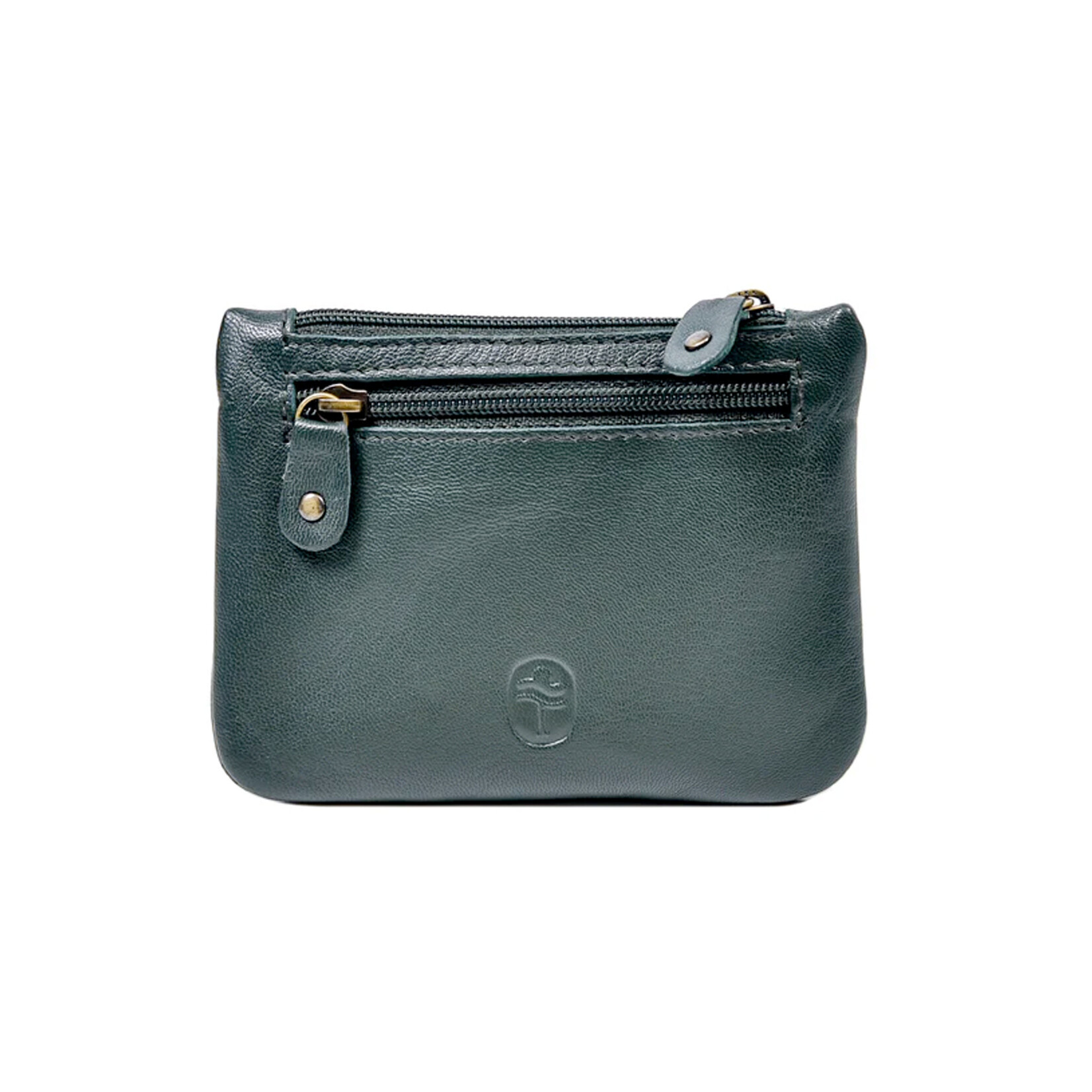 ACCESSORIES TINNAKEENLY THREE ZIP PURSE - Ireland Grn/Gold Leather