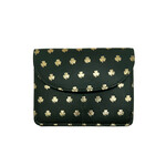 ACCESSORIES TINNAKEENLY BACK ZIP PURSE - Shamrock Grn/Gold Leather