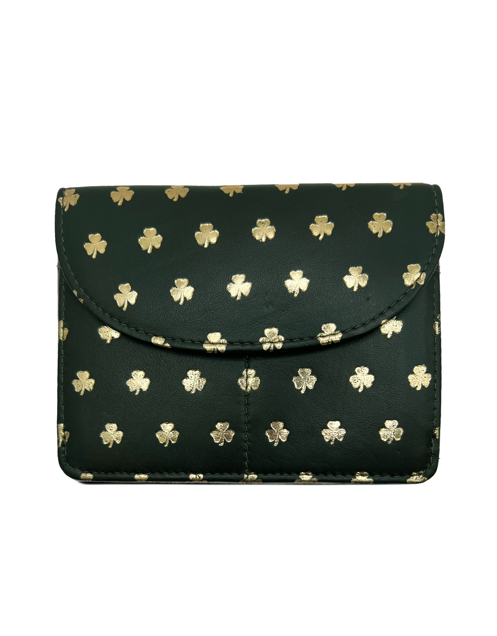 ACCESSORIES TINNAKEENLY BACK ZIP PURSE - Shamrock Grn/Gold Leather