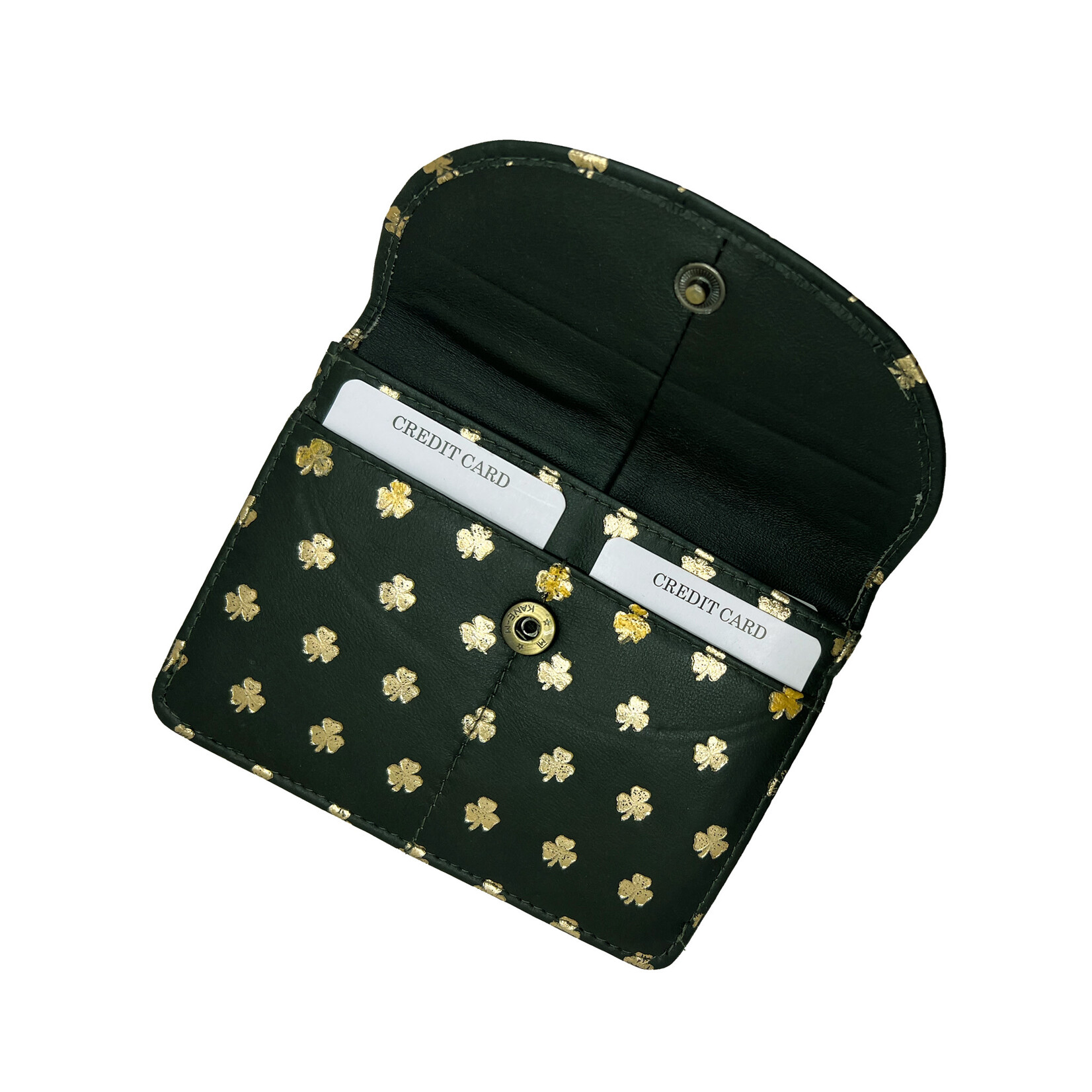 ACCESSORIES TINNAKEENLY BACK ZIP PURSE - Shamrock Grn/Gold Leather