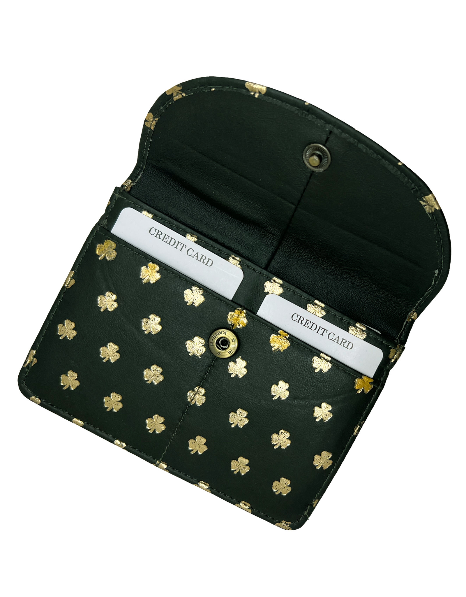 ACCESSORIES TINNAKEENLY BACK ZIP PURSE - Shamrock Grn/Gold Leather