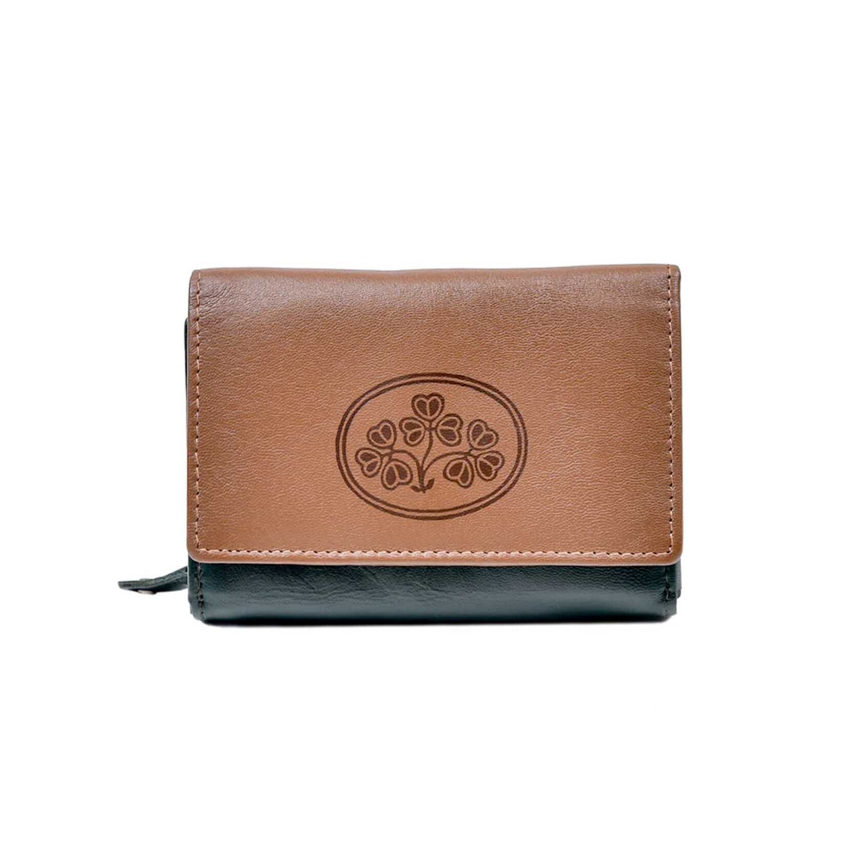 ACCESSORIES TINNAKEENLY LADIES WALLET PURSE - Shamrock Grn/Tan Leather