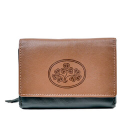 ACCESSORIES TINNAKEENLY LADIES WALLET PURSE - Shamrock Grn/Tan Leather