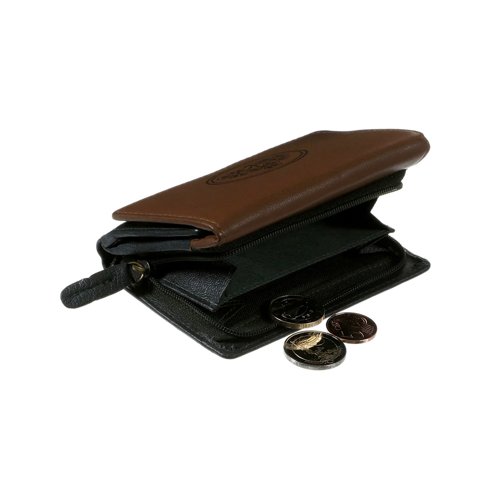 ACCESSORIES TINNAKEENLY LADIES WALLET PURSE - Shamrock Grn/Tan Leather