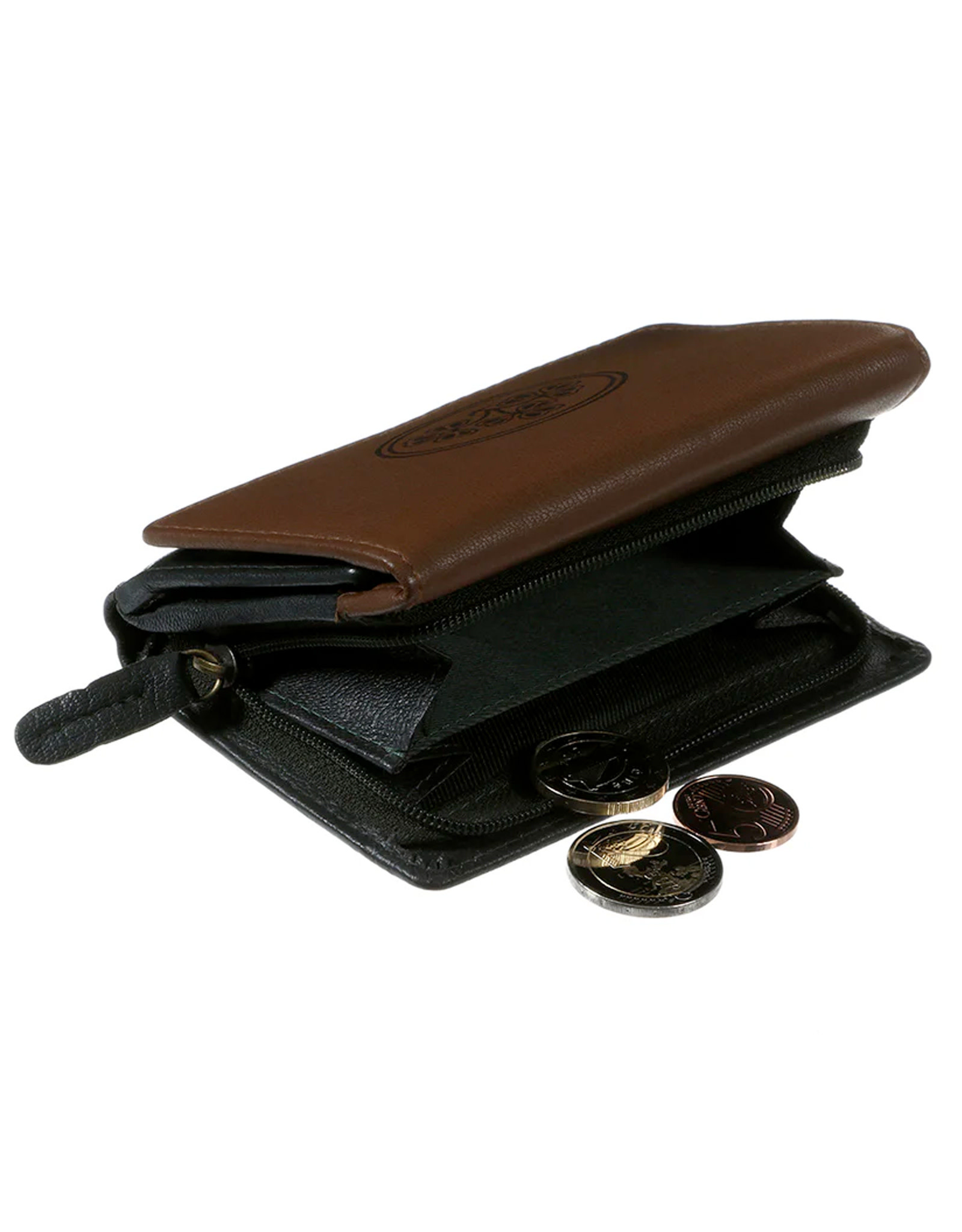 ACCESSORIES TINNAKEENLY LADIES WALLET PURSE - Shamrock Grn/Tan Leather