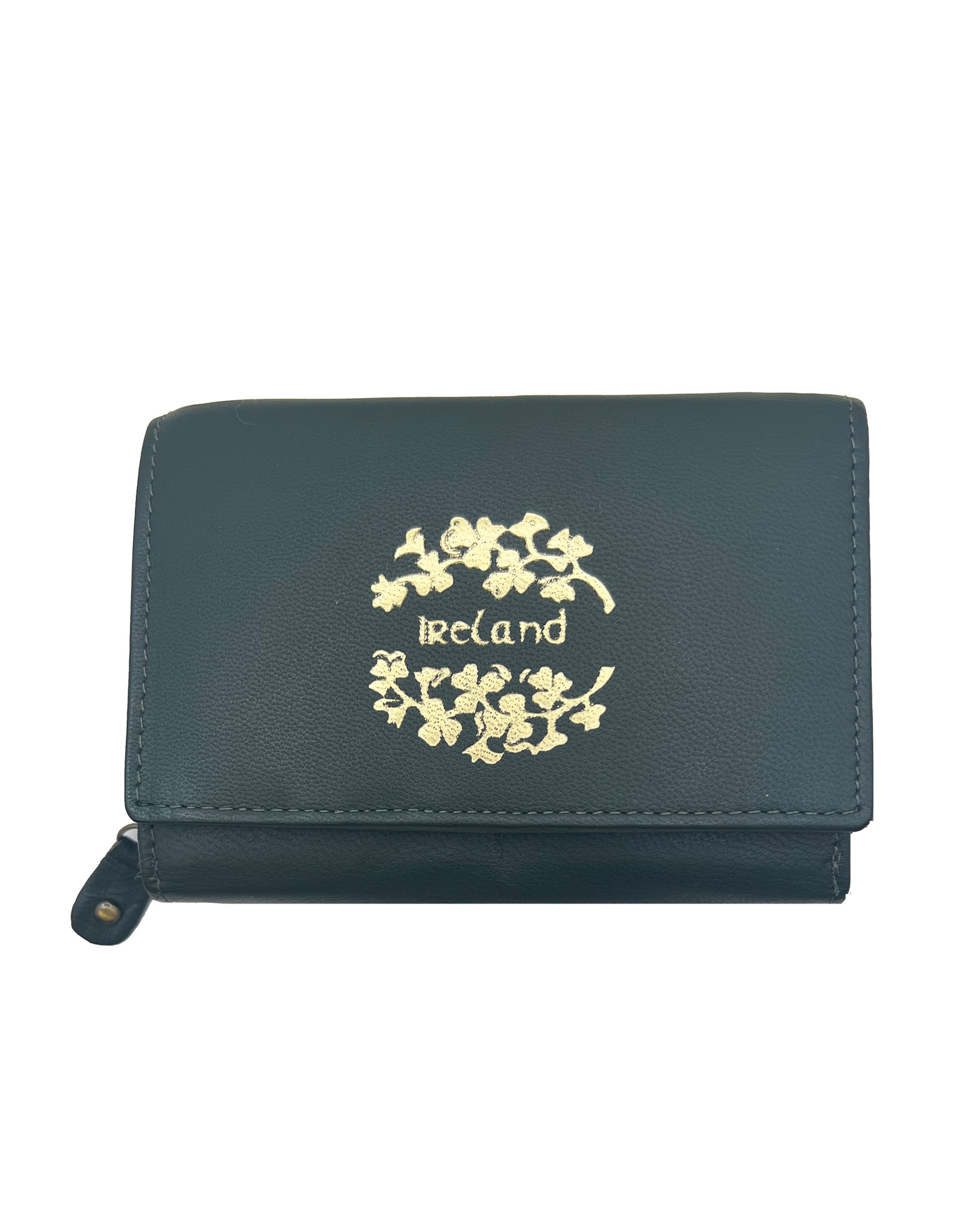 ACCESSORIES TINNAKEENLY LADIES WALLET PURSE - Ireland Grn/Gold Leather