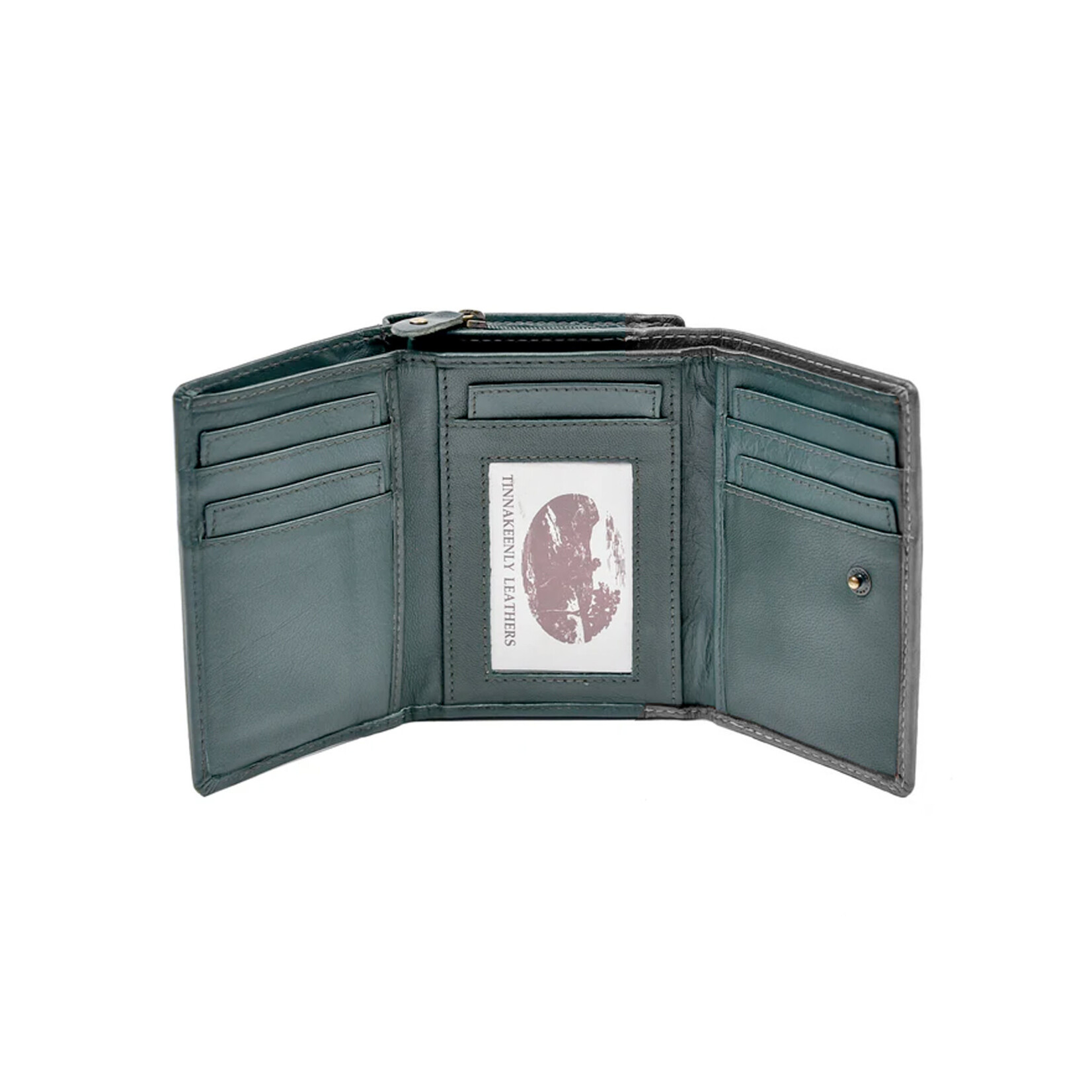 ACCESSORIES TINNAKEENLY LADIES WALLET PURSE - Ireland Grn/Gold Leather