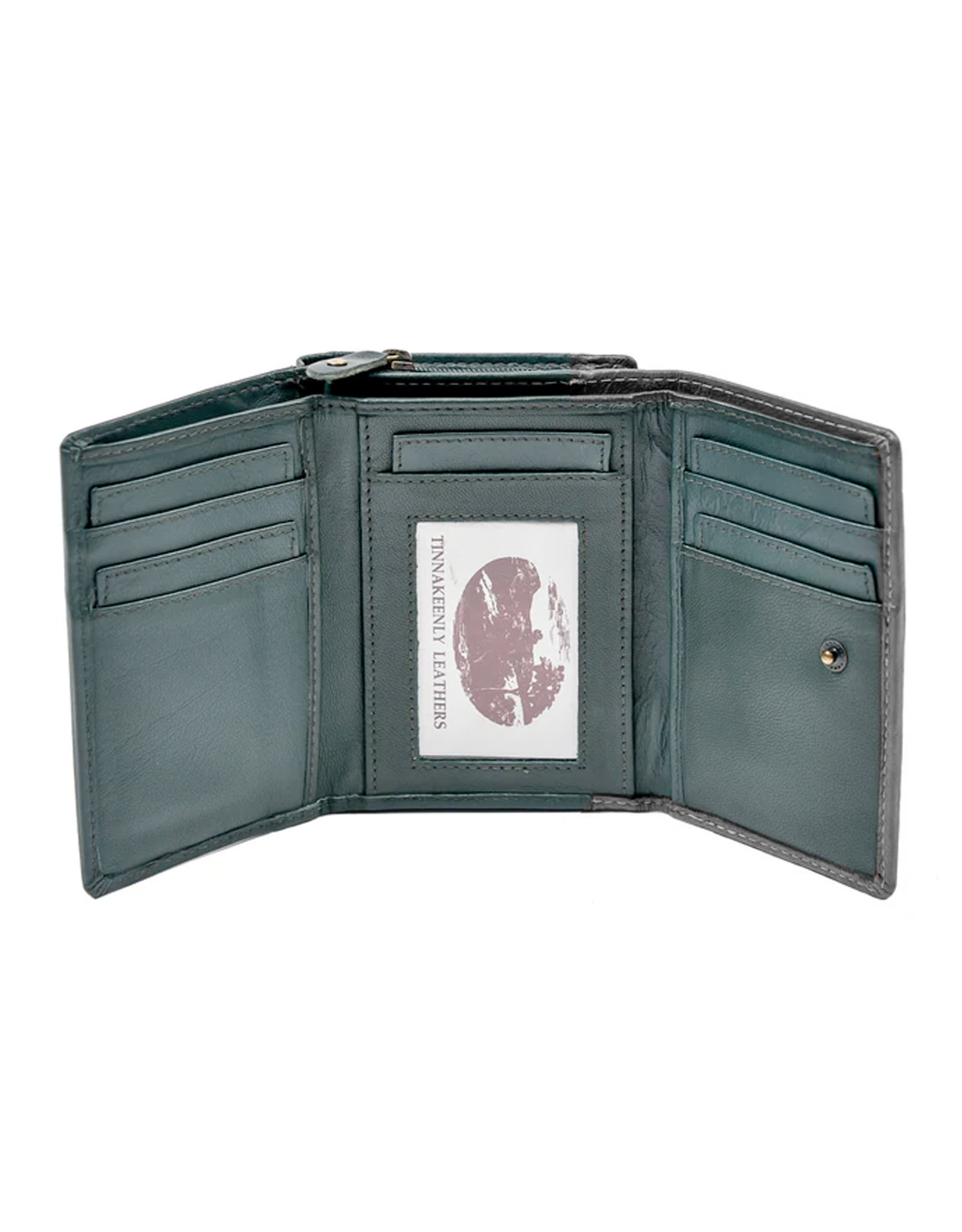 ACCESSORIES TINNAKEENLY LADIES WALLET PURSE - Ireland Grn/Gold Leather