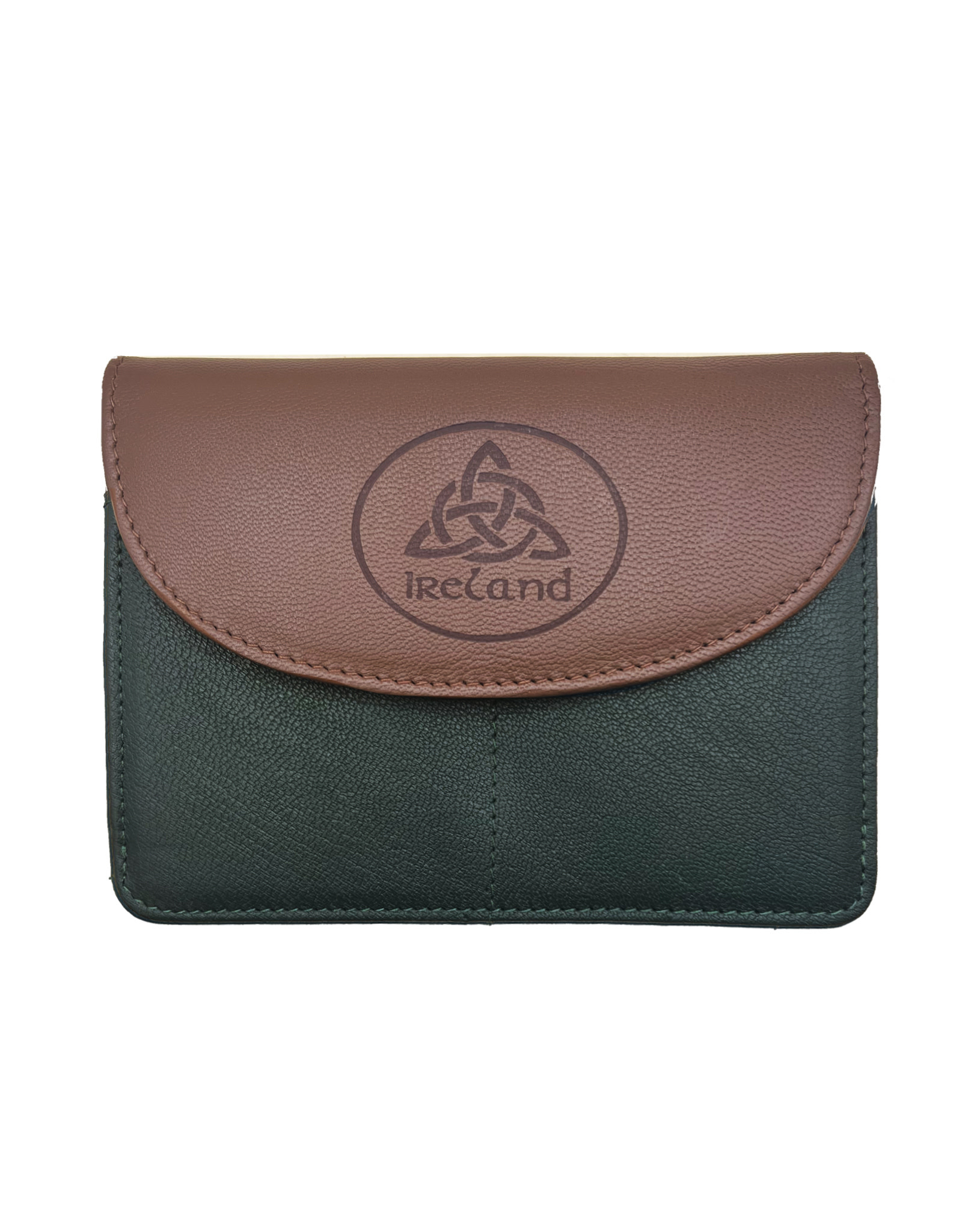 ACCESSORIES TINNAKEENLY BACK ZIP PURSE - Trinity Grn/Tan Leather