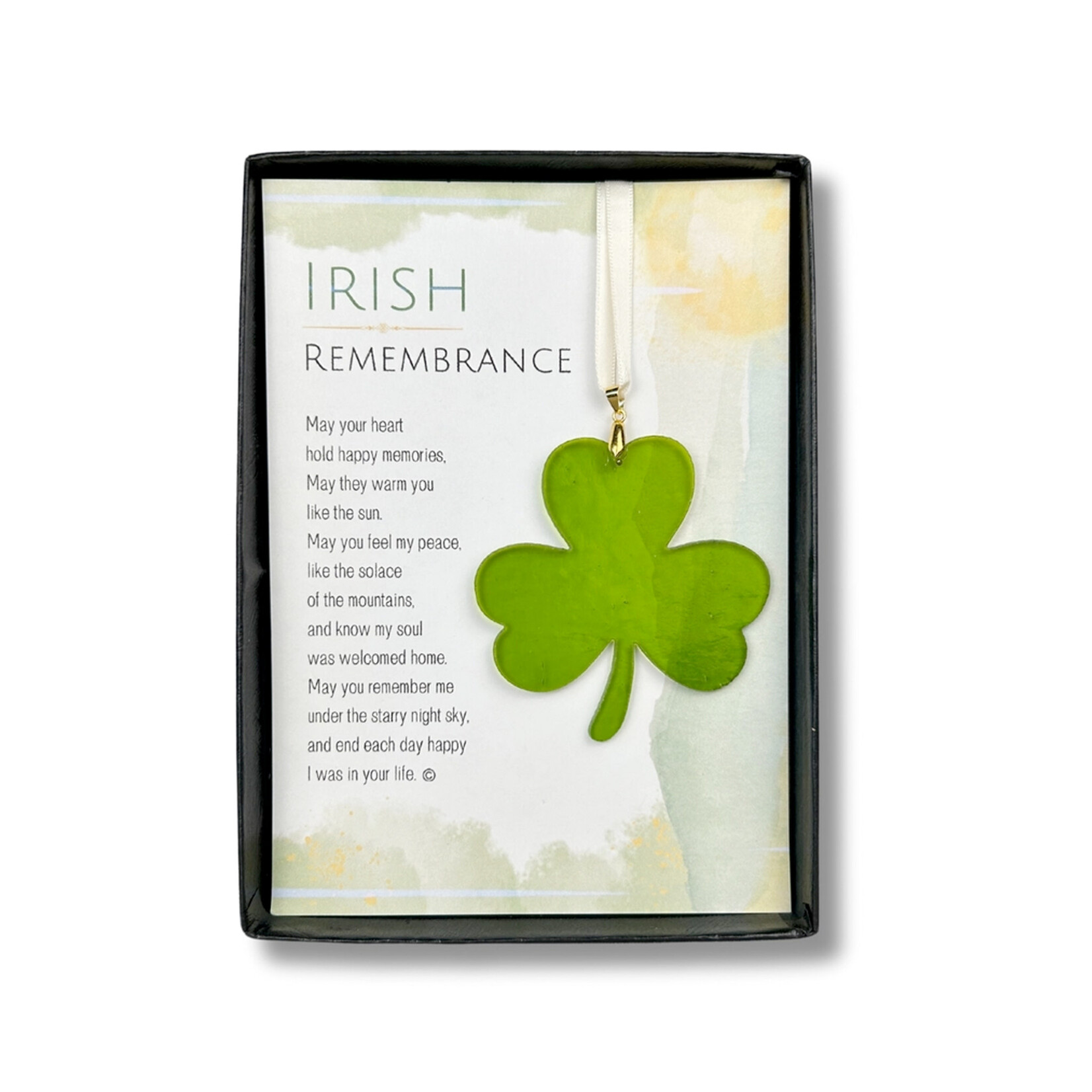 DECOR STAINED GLASS SHAMROCK - Irish Remembrance