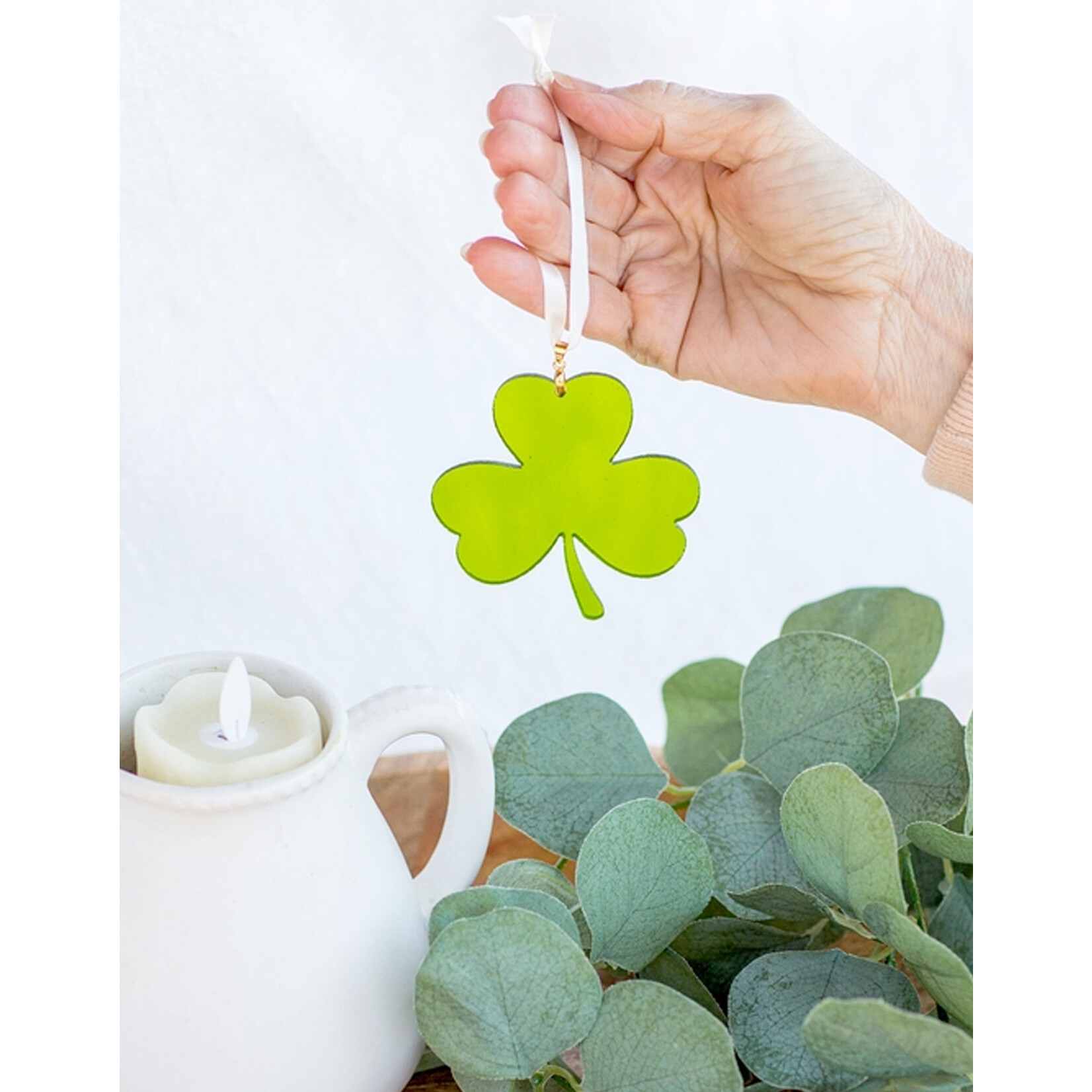 DECOR STAINED GLASS SHAMROCK - Grandparents Blessing
