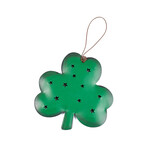 ORNAMENTS RUSTIC TIN SHAMROCK ORNAMENT