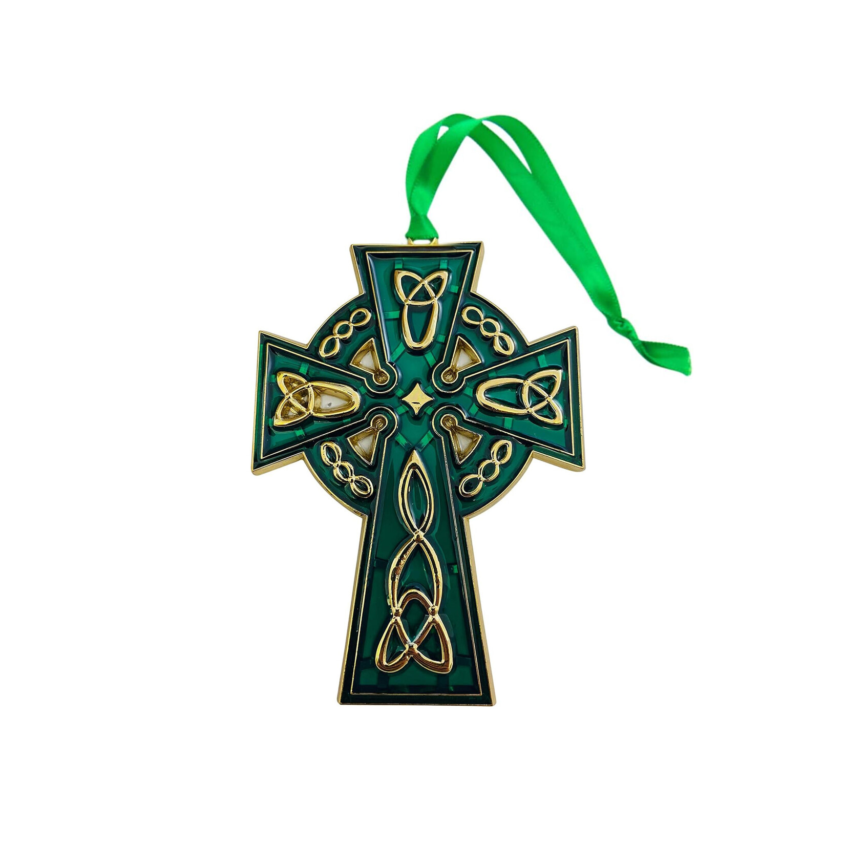 ORNAMENTS CELTIC CROSS SUNCATCHER ORNAMENT - Green