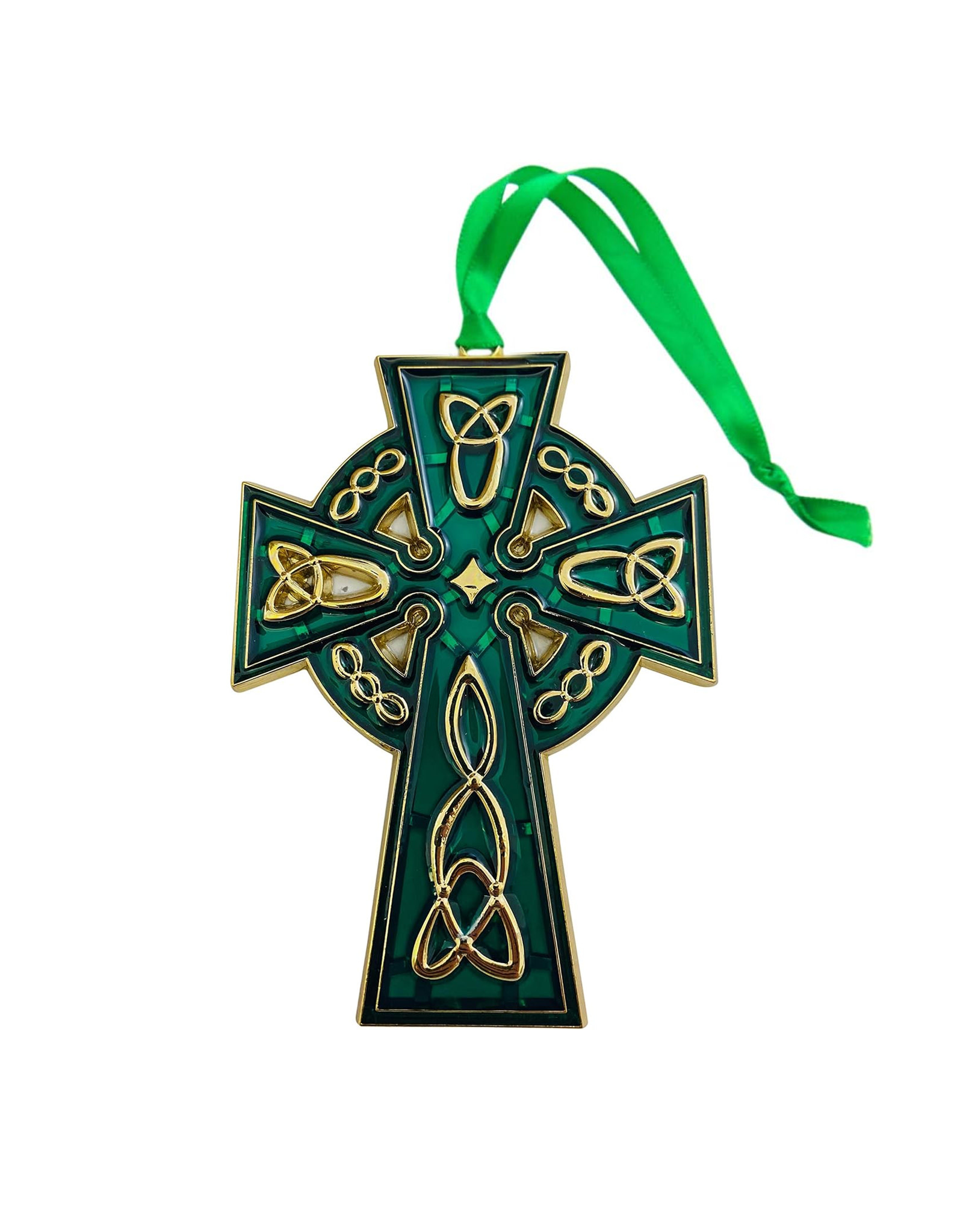 ORNAMENTS CELTIC CROSS SUNCATCHER ORNAMENT - Green