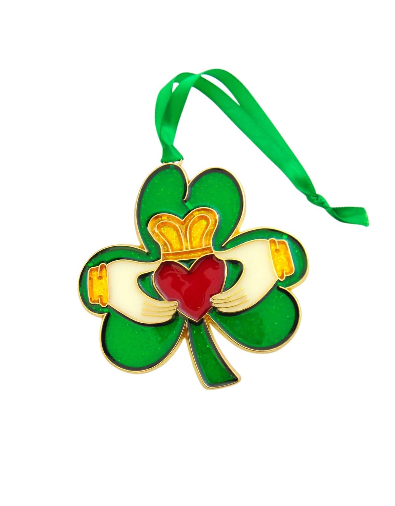 ORNAMENTS CLADDAGH SHAMROCK SUNCATCHER ORNAMENT