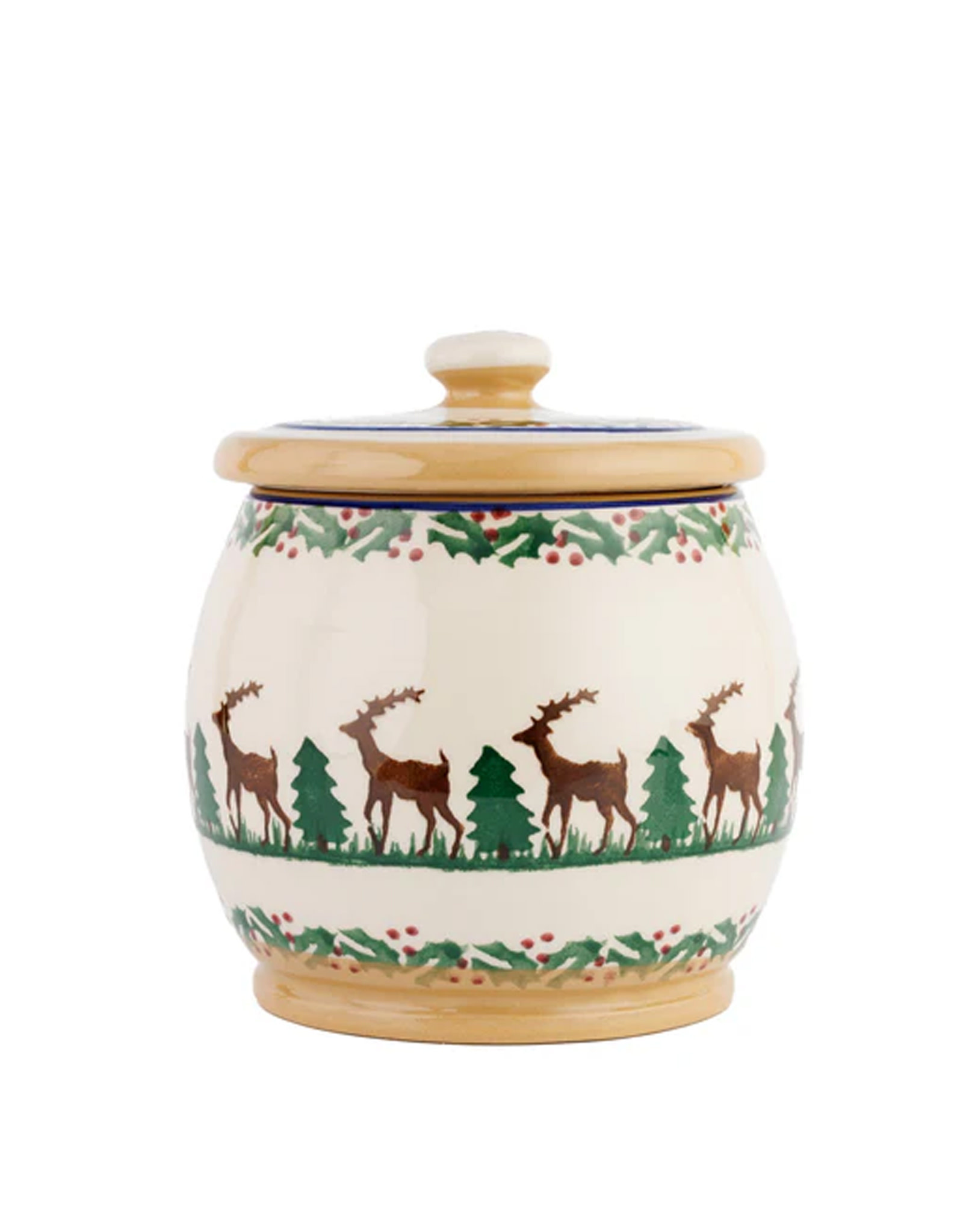 HOLIDAY NICHOLAS MOSSE SML ROUND LIDDED JAR - Reindeer